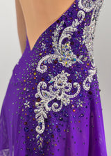 (READY2SHIP) 412 Custom Beaded Adult Small Purple
