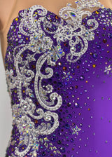 (READY2SHIP) 412 Custom Beaded Adult Small Purple