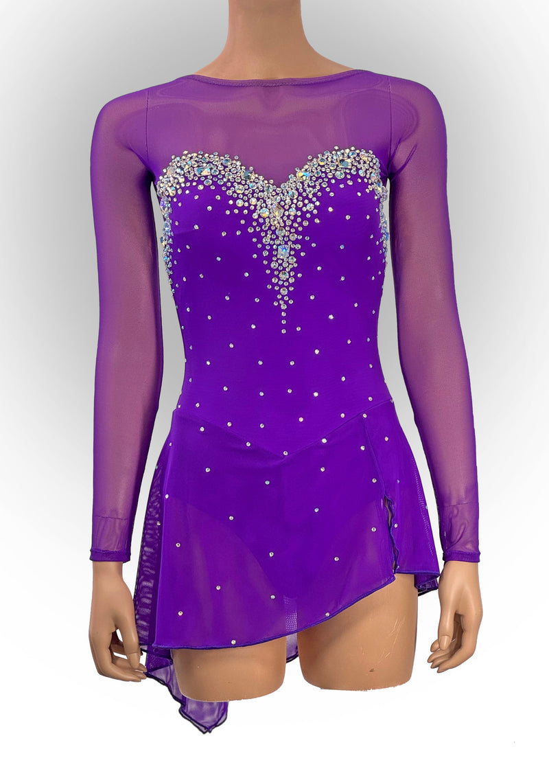 (READY2SHIP) 2135 Custom Beaded Adult Small Purple